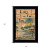 Living On The Lake 2 Black Framed Print Wall Art