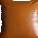 Decorative Vegan Faux Leather Throw Pillow