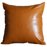 Decorative Vegan Faux Leather Throw Pillow