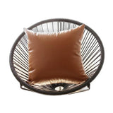 Decorative Vegan Faux Leather Throw Pillow