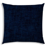 17" X 17" Medium Blue Blown Seam Solid Color Lumbar Indoor Outdoor Pillow