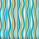 17" X 17" Aqua And Olive Zippered Striped Throw Indoor Outdoor Pillow