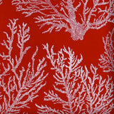 17" X 17" Red And White Corals Zippered Coastal Throw Indoor Outdoor Pillow