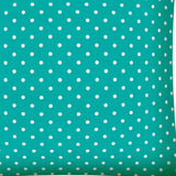 17" X 17" Turquoise Zippered Polka Dots Throw Indoor Outdoor Pillow