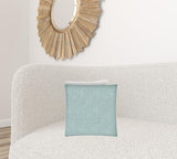 17" X 17" Seafoam Zippered Solid Color Throw Indoor Outdoor Pillow