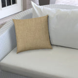 20" X 20" Tan And White Blown Seam Solid Color Throw Indoor Outdoor Pillow