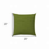 20" X 20" Kiwi Blown Seam Solid Color Throw Indoor Outdoor Pillow