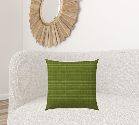 20" X 20" Kiwi Blown Seam Solid Color Throw Indoor Outdoor Pillow