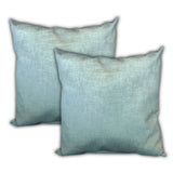 Set Of Three 18" X 18" Seafoam And White Blown Seam Floral Throw Indoor Outdoor Pillow