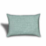 Set Of Three 18" X 18" Seafoam And White Blown Seam Floral Throw Indoor Outdoor Pillow