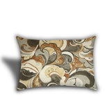 Set Of Three 18" X 18" White And Beige Seashells Zippered Nautical Throw Indoor Outdoor Pillow