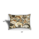 Set Of Three 18" X 18" White And Beige Seashells Zippered Nautical Throw Indoor Outdoor Pillow