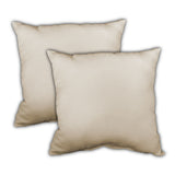 Set Of Three 18" X 18" Tan And Seafoam Zippered Solid Color Throw Indoor Outdoor Pillow