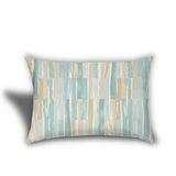 Set Of Three 18" X 18" Tan And Seafoam Zippered Solid Color Throw Indoor Outdoor Pillow