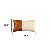 Vegan Faux Leather Detailed Throw Pillow Set of 4