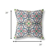 18" Green White Cloverleaf Indoor Outdoor Throw Pillow