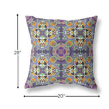 18" Purple Orange Cloverleaf Indoor Outdoor Throw Pillow