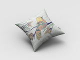 16" Light Green Sparrow Indoor Outdoor Throw Pillow