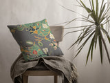 16" Green Gray Garden Indoor Outdoor Throw Pillow