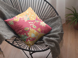 16" Orange Red Garden Indoor Outdoor Throw Pillow