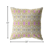 18” Yellow Lavender Geofloral Indoor Outdoor Throw Pillow