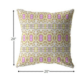 18” Yellow Lavender Geofloral Indoor Outdoor Throw Pillow