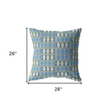 18" Blue Cream Spades Indoor Outdoor Throw Pillow