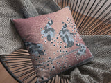 18” Dusty Pink Boho Bird Indoor Outdoor Throw Pillow