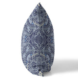 16” Indigo Boho Ornate Indoor Outdoor Throw Pillow