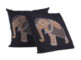 18” Orange Elephant Indoor Outdoor Zippered Throw Pillow