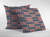 18" Red Blue Spades Indoor Outdoor Zippered Throw Pillow