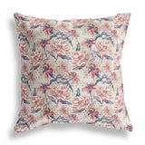 16” Red Light Indigo Roses Indoor Outdoor Throw Pillow