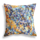 16" Orange Indigo Springtime Indoor Outdoor Throw Pillow