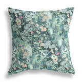 26" Green Black Springtime Indoor Outdoor Throw Pillow