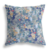 16" Blue Gray Springtime Indoor Outdoor Throw Pillow