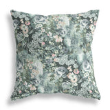 18" Green Gray Springtime Indoor Outdoor Throw Pillow