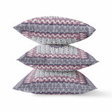 20” Pink Gray Holy Floral Indoor Outdoor Throw Pillow