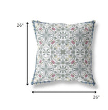 20” Pink Sage Paisley Indoor Outdoor Throw Pillow