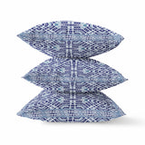 16” Indigo Blue Geostar Indoor Outdoor Throw Pillow