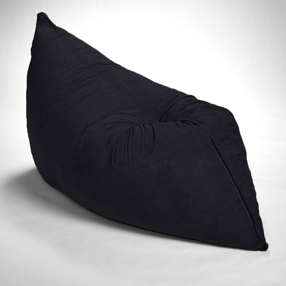 73" x 38" Black Sofa Sack Bean Bag Lounger