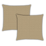 Set Of Three 18" X 18" Brown And Tan Blown Seam Solid Color Throw Indoor Outdoor Pillow