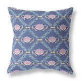 18"x18" Purple Blue Pink Zippered Broadcloth Geometric Throw Pillow