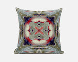 18" X 18" Muted Pink Zippered Geometric Indoor Outdoor Throw Pillow