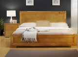 Moma Black Wood Platform Queen Bed With Two Nightstands