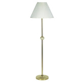 60" Brass Ceramic Traditional Shaped Floor Lamp With Ivory Empire Shade