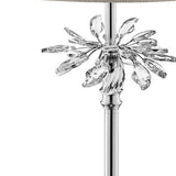 62" Chrome Traditional Shaped Floor Lamp With Silver Drum Shade