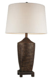 Fantastic Rustic Ribbed Bronze Table Lamp