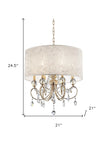 Stunning Brass Gold Finish Ceiling Lamp with Crystal Accents
