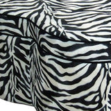 28" Black And White Polyester Blend Specialty Animal Print Storage