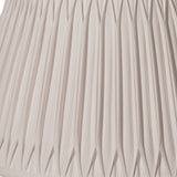 19" Cream Shallow Drum Smocked Shantung Lampshade